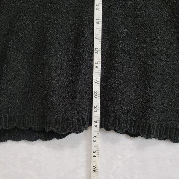 Vintage Russ Women's Button Front Sweater Cardigan Floral Pearls Black Size Lg - Picture 11 of 14